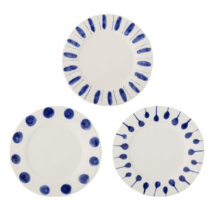 BLOOMINGVILLE Set 3 talířů LINORA modrý 28 cm