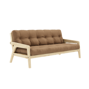 KARUP DESIGN Dřevěná rozkládací pohovka GRAB mocca 204 cm