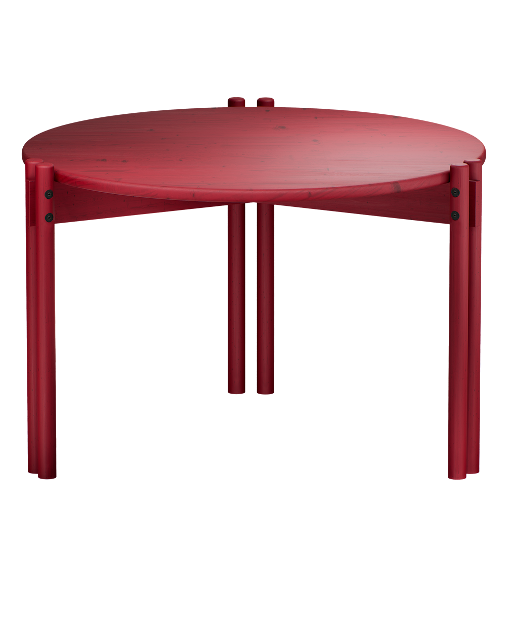 KARUP DESIGN Kulatý konferenční stolek STICKS červený