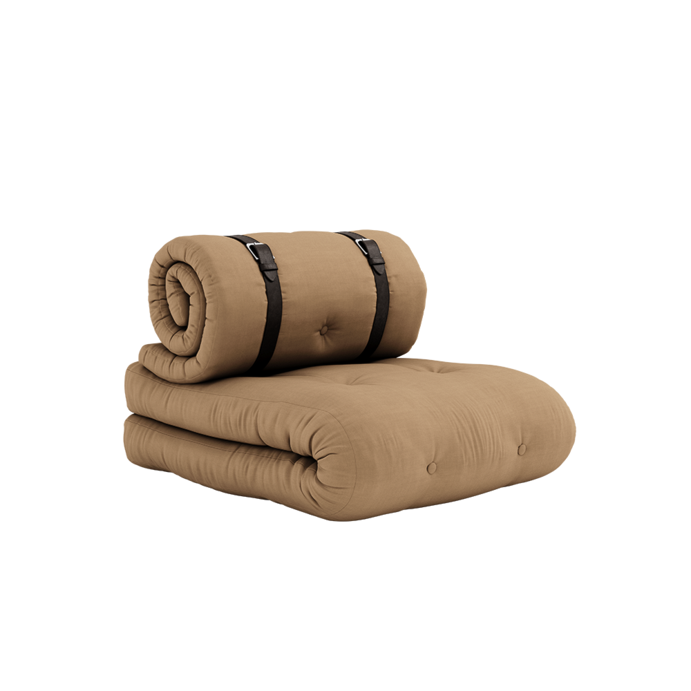 KARUP DESIGN Rozkládací křeslo BUCKLE UP mocca