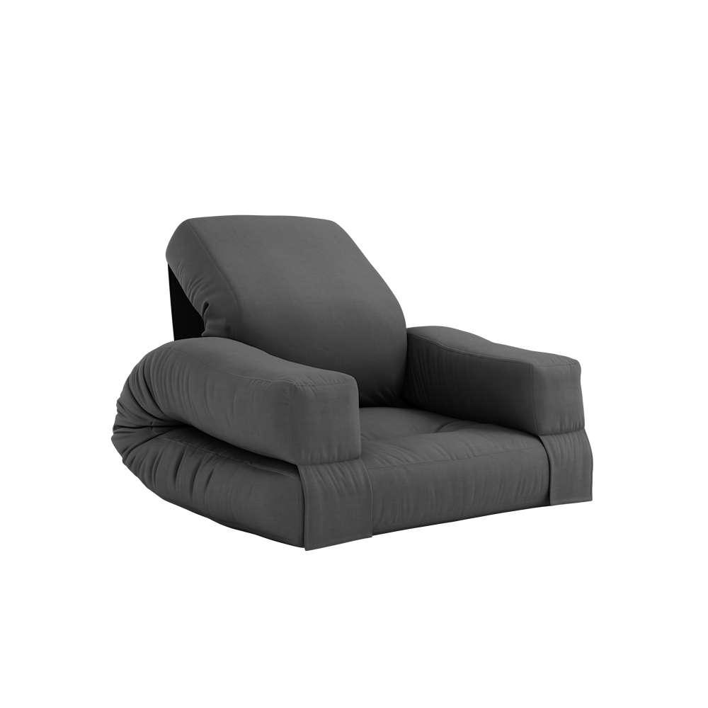 KARUP DESIGN Rozkládací dětské křesílko MINI HIPPO tmavě šedé