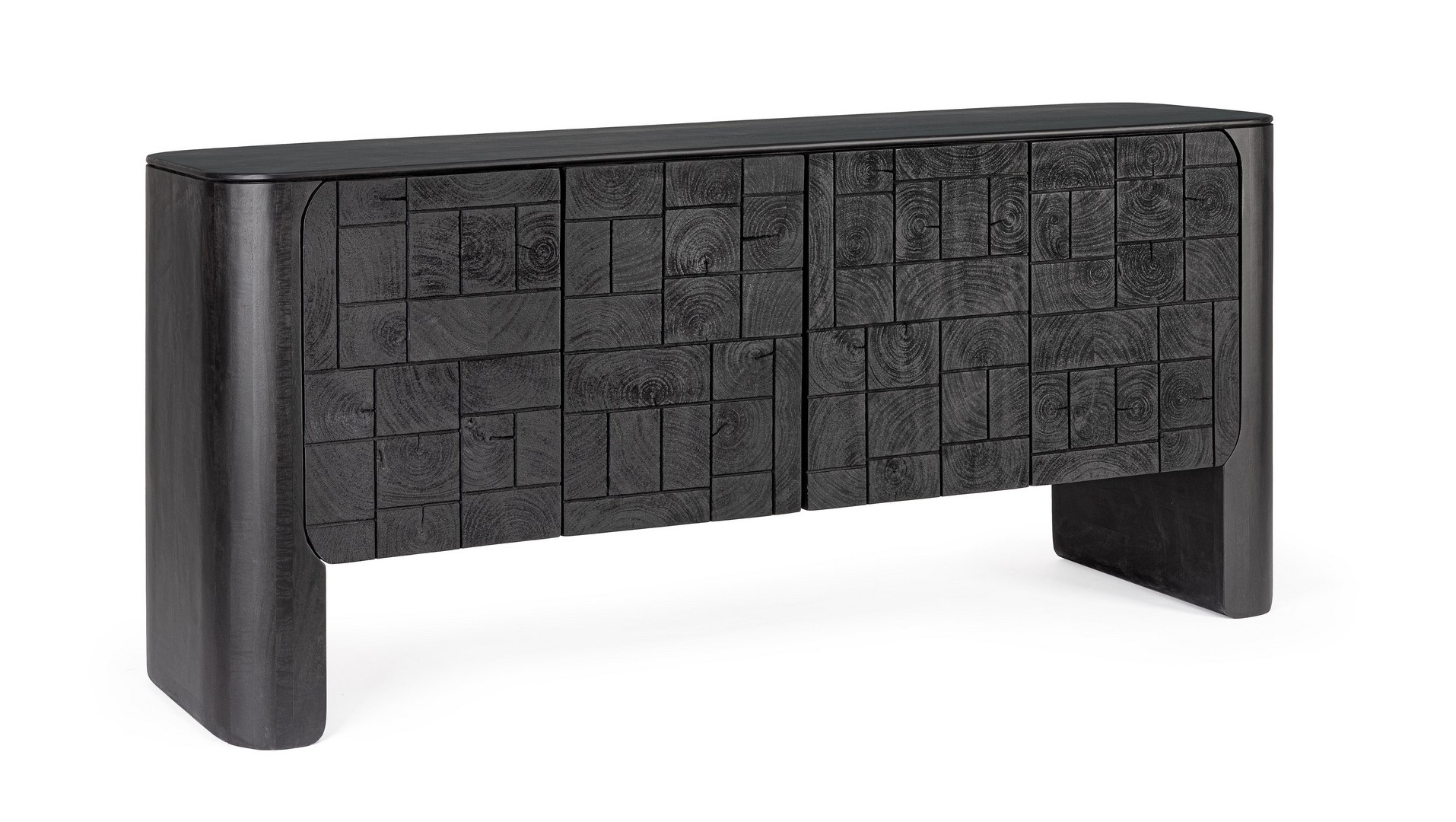 BIZZOTTO Komoda SINNAR černá 185x80 cm