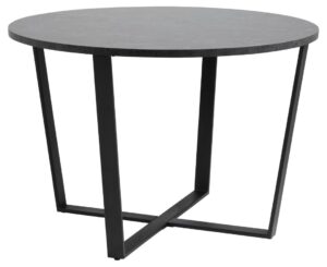 ACTONA Kulatý jídelní stůl AMBLE černý ⌀110 cm