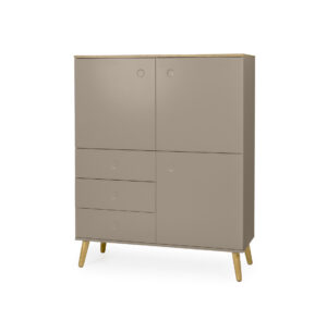 TENZO Dřevěný kabinet DOT hnědý 137x109cm