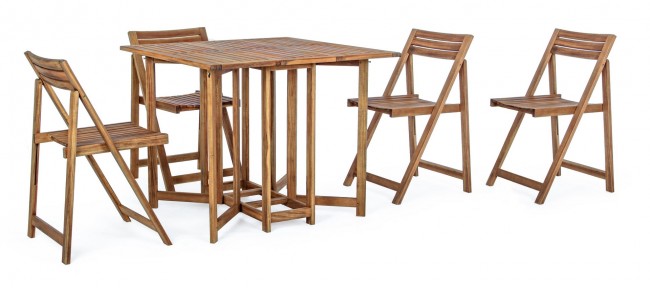 BIZZOTTO Zahradní set stolku a čtyř židlí NOEMI