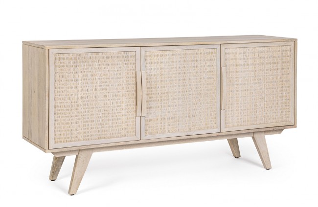 BIZZOTTO Dřevěná komoda SAHANA se 3 dveřmi 155x80 cm