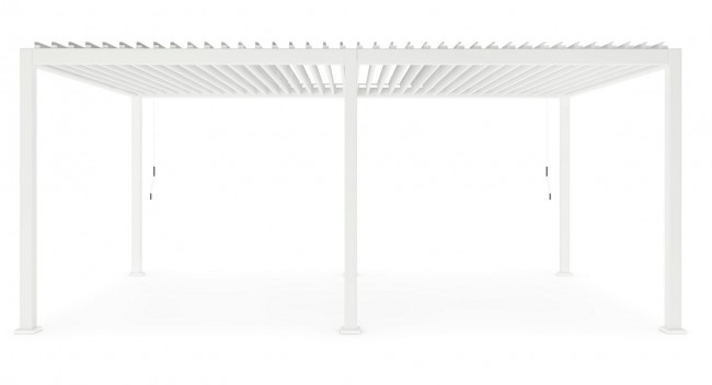 BIZZOTTO Bílá hliníková pergola s uzavíracími lamelami OCEAN 3